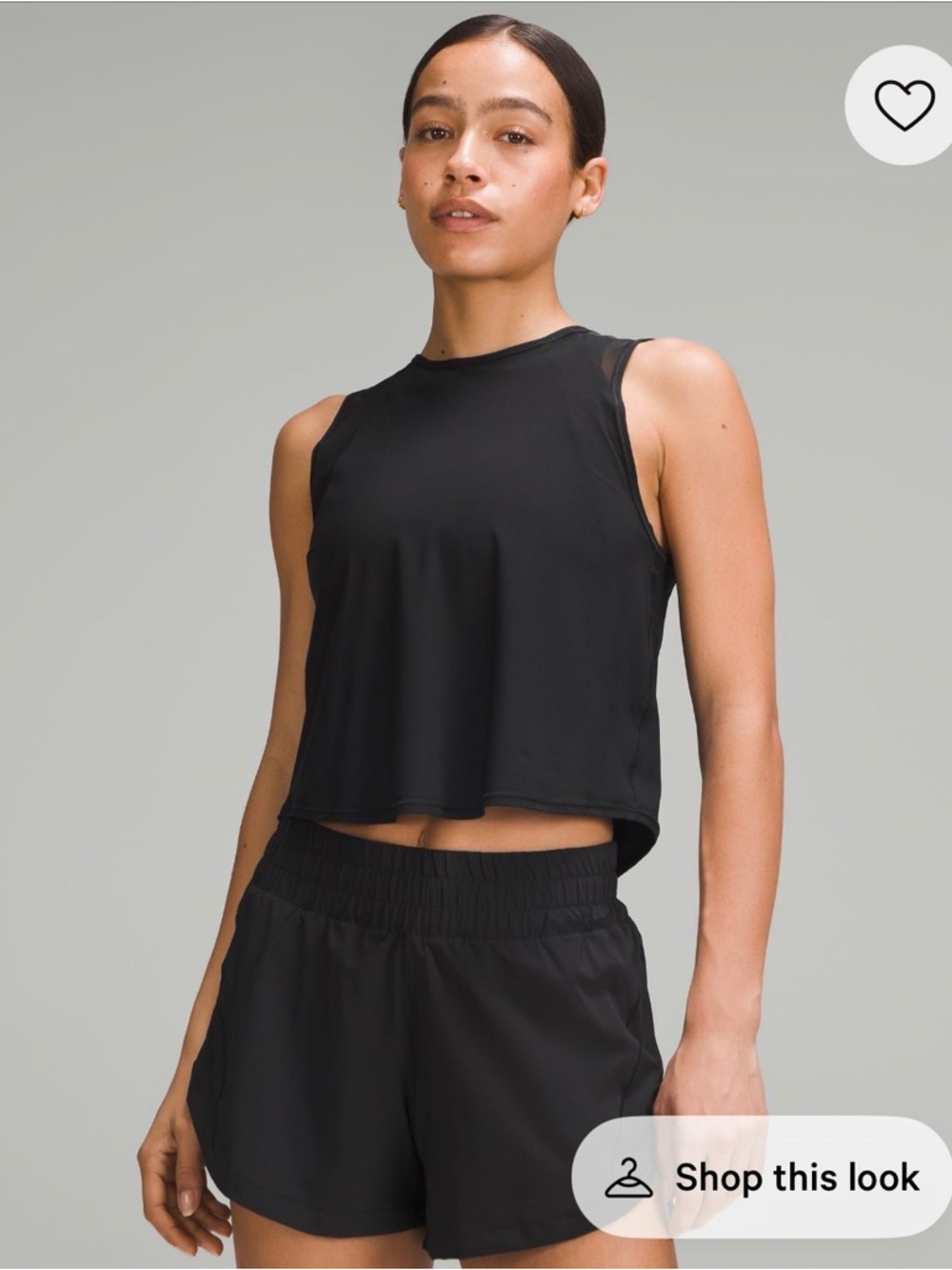 Lululemon Sculpt Cropped Tank Top Black